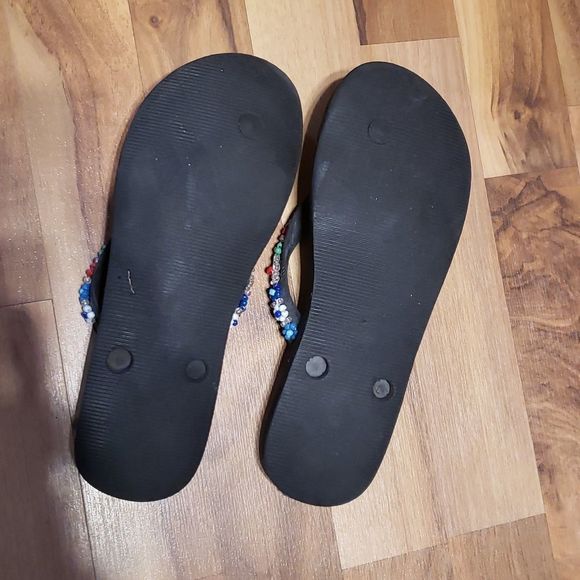 The Limited Flip Flops Sz Medium Beaded - Picture 3 of 6